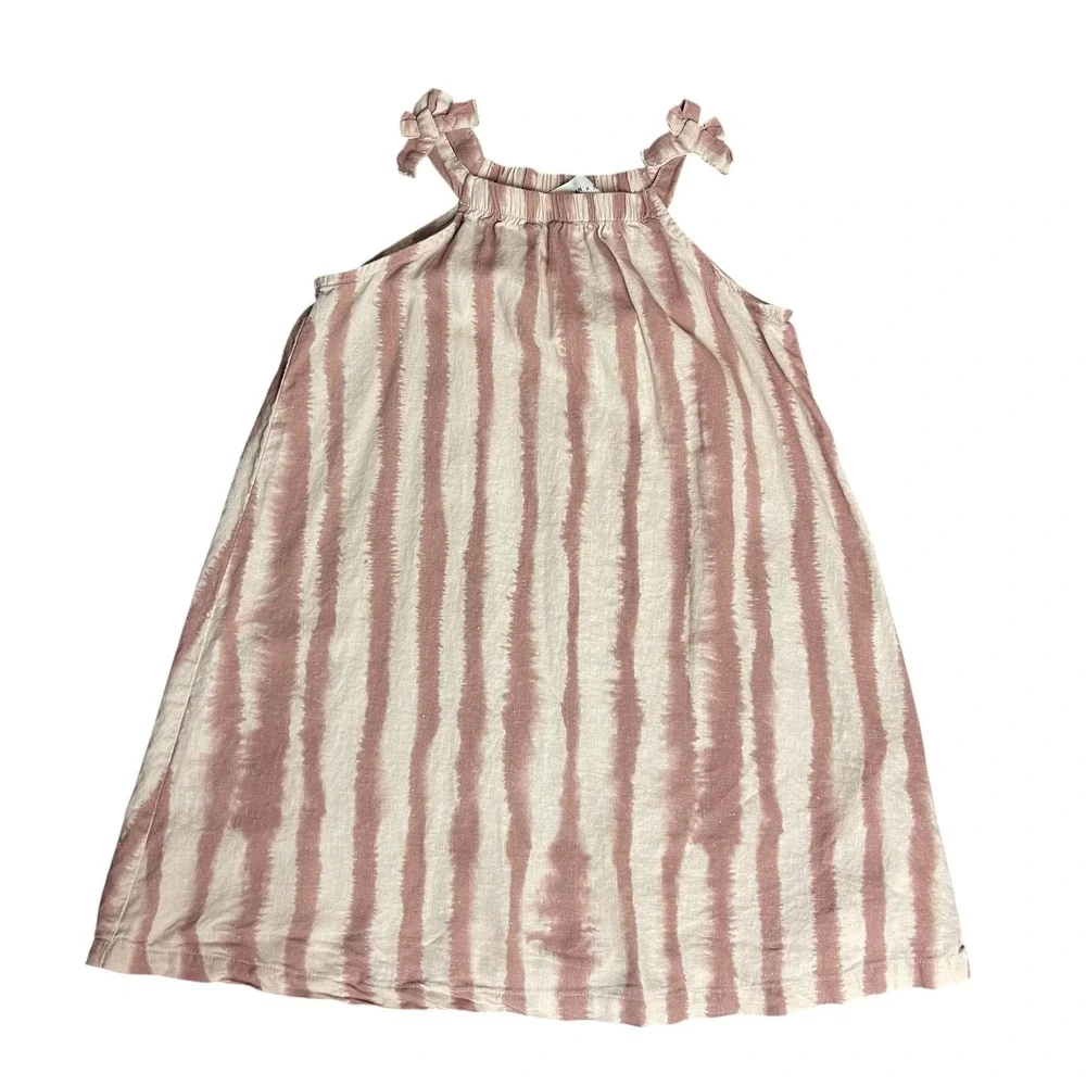 ROP VAN MIERLO x H&M Kids Girls Striped Tank Dress‎ Tie Shoulder Size 6 6X